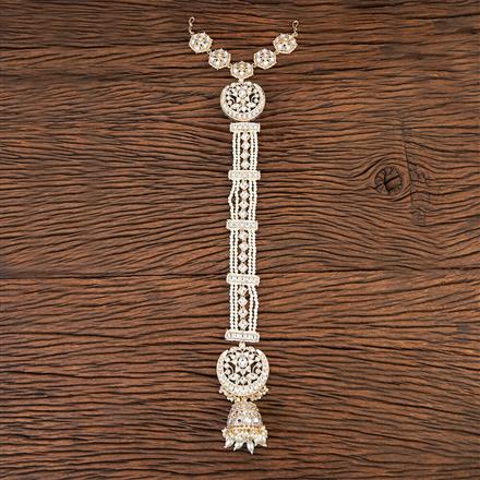 Indo Western Chand Hair Brooch With Gold Plating