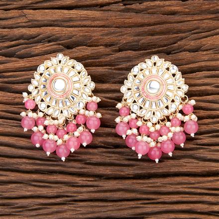 Indo Western Meenakari Earring With Gold Plating