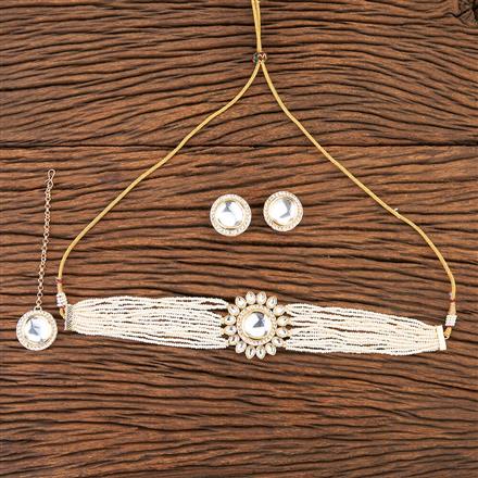 Indo Western Choker Necklace With Gold Plating