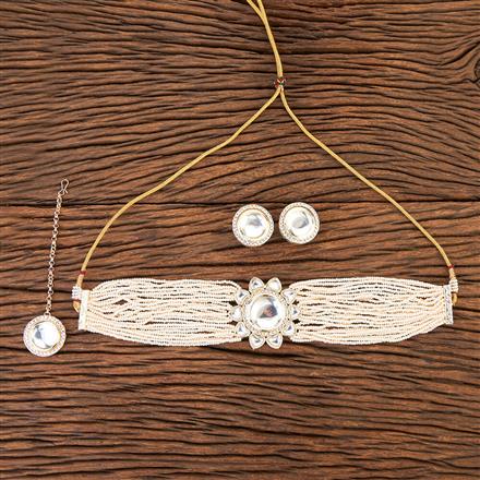 Indo Western Choker Necklace With Gold Plating