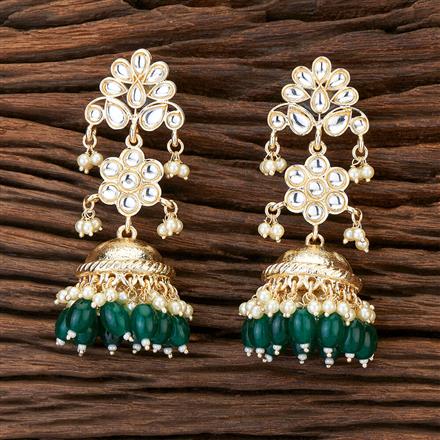 Indo Western Beads Earring With Gold Plating