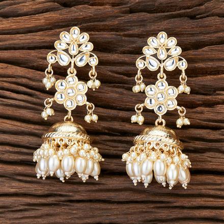 Indo Western Beads Earring With Gold Plating