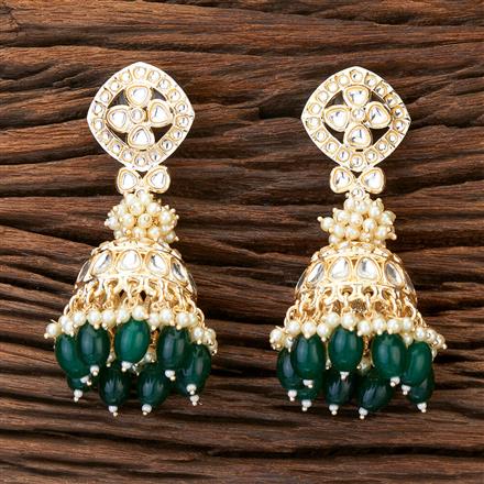 Indo Western Beads Earring With Gold Plating