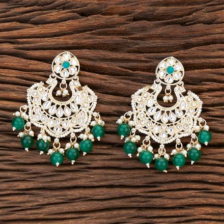 Indo Western Beads Earring With Gold Plating