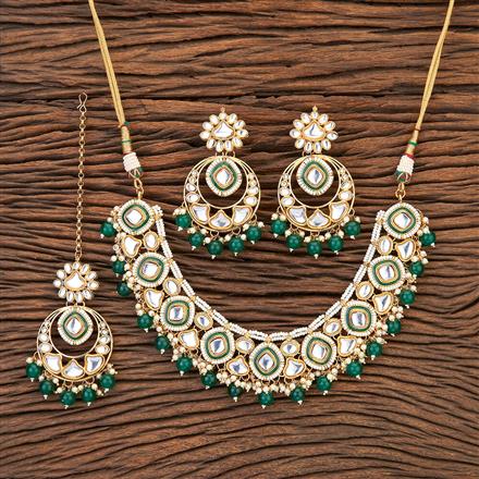 Indo Western Kundan Necklace With Gold Plating