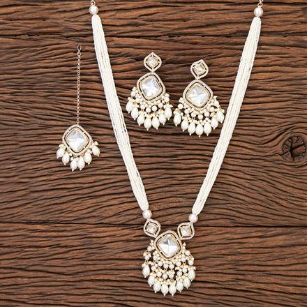 Indo Western Long Necklace With Gold Plating