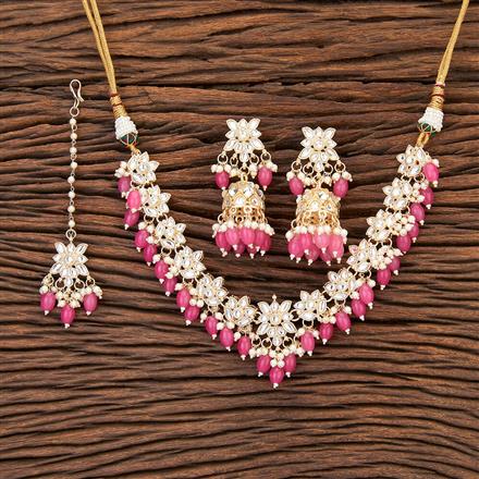 Indo Western Delicate Necklace With Gold Plating