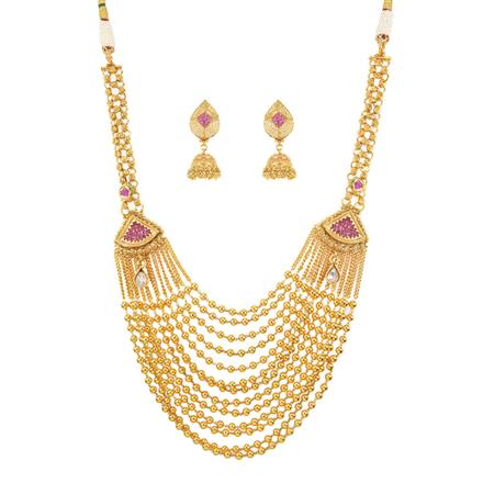 Antique Mala Necklace with gold plating