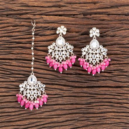 Indo Western Classic Earring Tikka With Gold Plating