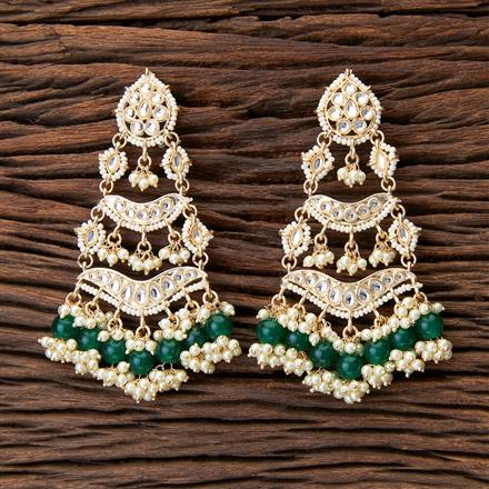 Indo Western Beads Earring With Gold Plating