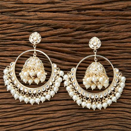 Indo Western Pearl Earring With Gold Plating