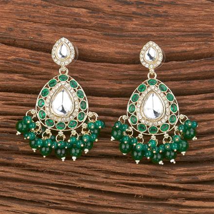 Indo Western Stone Earring With Gold Plating
