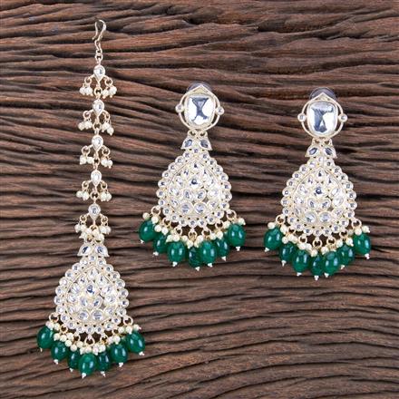 Indo Western Classic Earring Tikka With Gold Plating