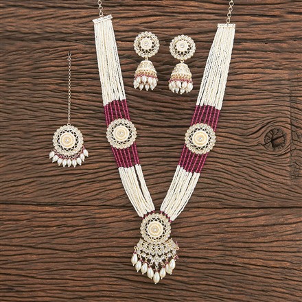 Indo Western Long Necklace with Gold Plating
