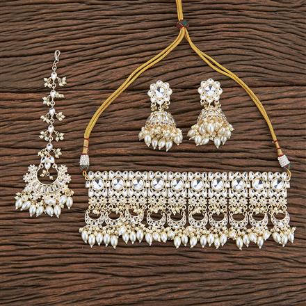 Indo Western Choker Necklace With Gold Plating