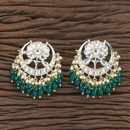 Indo Western Beads Earring With Gold Plating