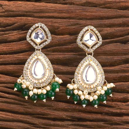 Indo Western Stone Earring With Gold Plating