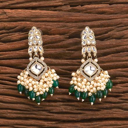 Indo Western Beads Earring With Gold Plating