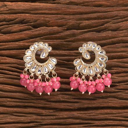 Indo Western Beads Earring With Gold Plating