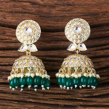 Indo Western Beads Earring With Gold Plating
