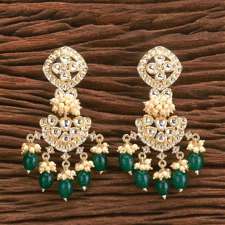 Indo Western Beads Earring With Gold Plating