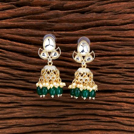 Indo Western Beads Earring With Gold Plating