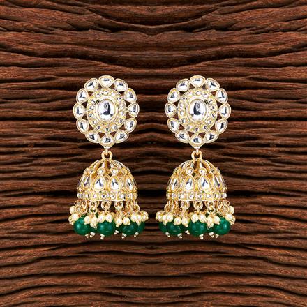 Indo Western Beads Earring With Gold Plating