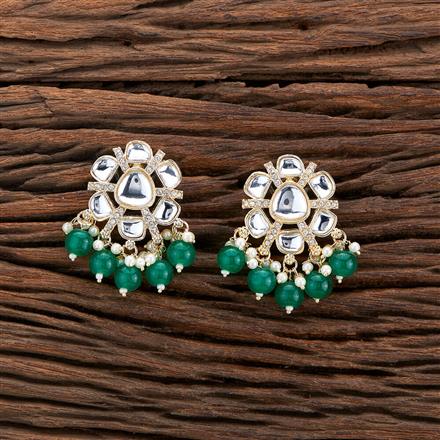 Indo Western Beads Earring With Gold Plating