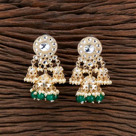 Indo Western Beads Earring With Gold Plating