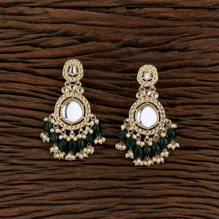 Indo Western Beads Earring With Gold Plating