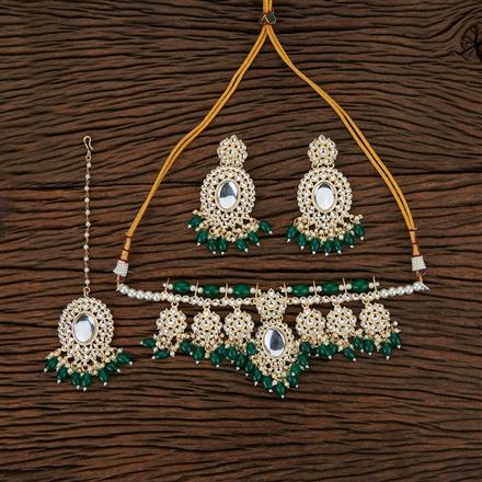 Indo Western Choker Necklace With Gold Plating