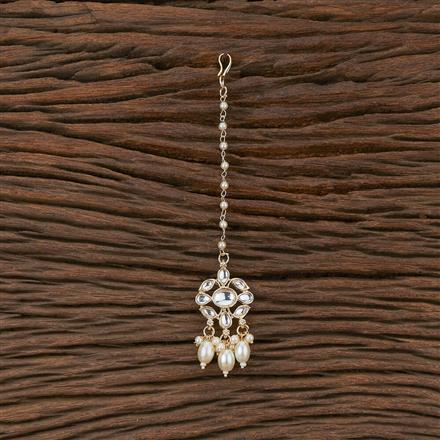 Indo Western Pearl Tikka With Gold Plating