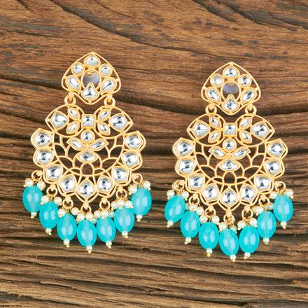 Indo Western Classic Earring With Matte Gold Plating
