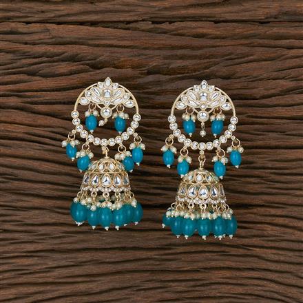 Indo Western Beads Earring With Gold Plating