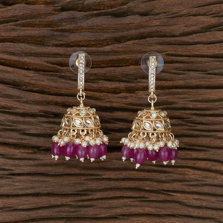 Indo Western Beads Earring With Gold Plating