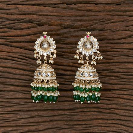 Indo Western Peacock Earring With Gold Plating