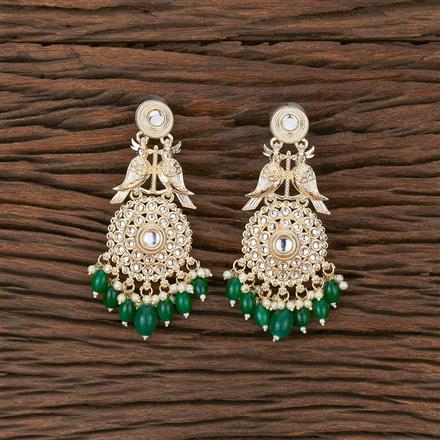 Indo Western Peacock Earring With Gold Plating