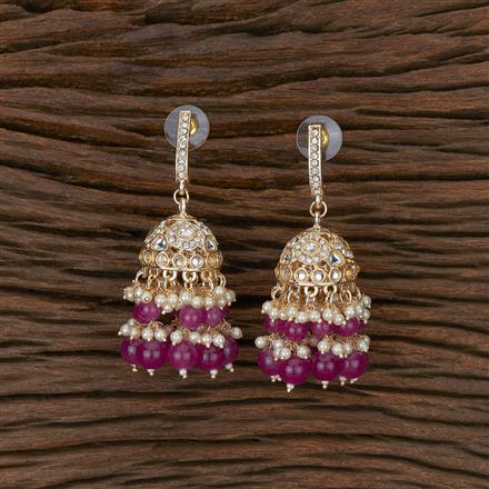 Indo Western Beads Earring With Gold Plating