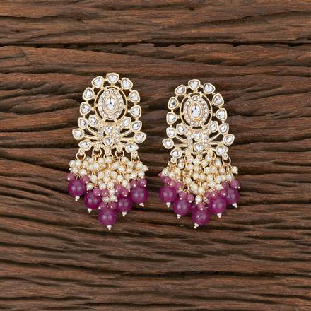 Indo Western Beads Earring With Gold Plating