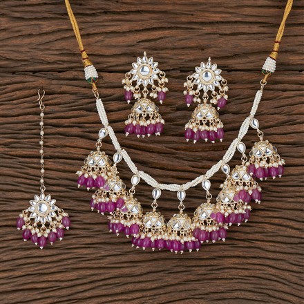 Indo Western Trendy Necklace With Gold Plating