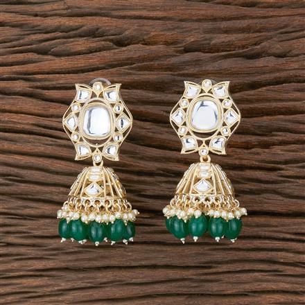 Indo Western Beads Earring With Gold Plating