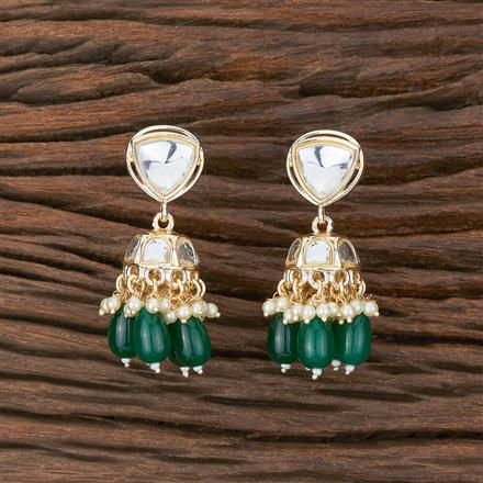 Indo Western Beads Earring With Gold Plating