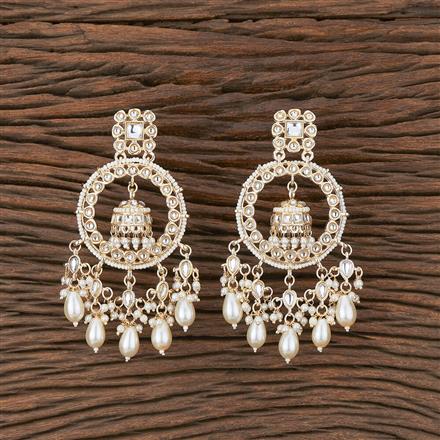 Indo Western Pearl Earring With Gold Plating