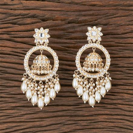 Indo Western Pearl Earring With Gold Plating