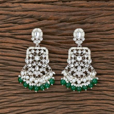 Indo Western Classic Earring With Rhodium Plating