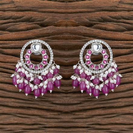 Indo Western Classic Earring With Rhodium Plating