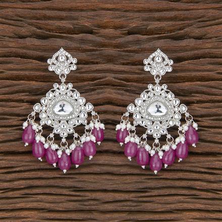 Indo Western Classic Earring With Rhodium Plating