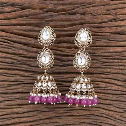 Indo Western Jhumki With Mehndi Plating