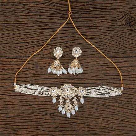 Indo Western Choker Necklace With Gold Plating