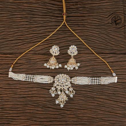 Indo Western Choker Necklace With Gold Plating